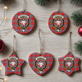 MacFarlane Modern Tartan Crest Christmas Ceramic Ornament